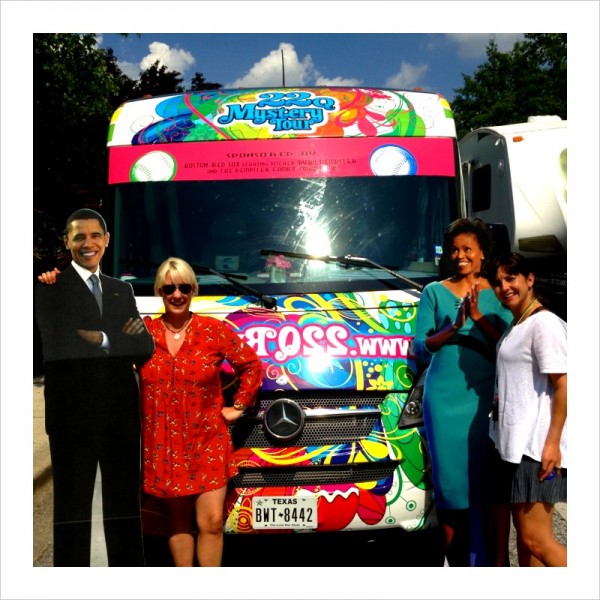 22Q Cardboard Obama is on the Bus for 22Q